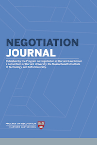 <em>Negotiation Journal</em>